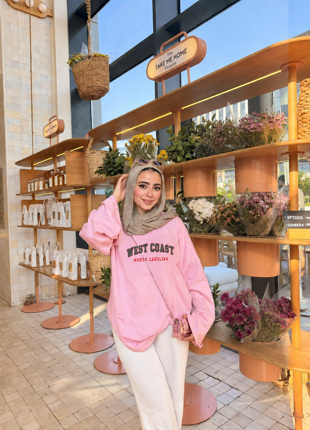 Oversized Pink Long Sleeve T-Shirt