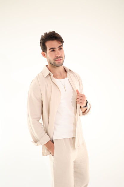 Beige Suit for Men