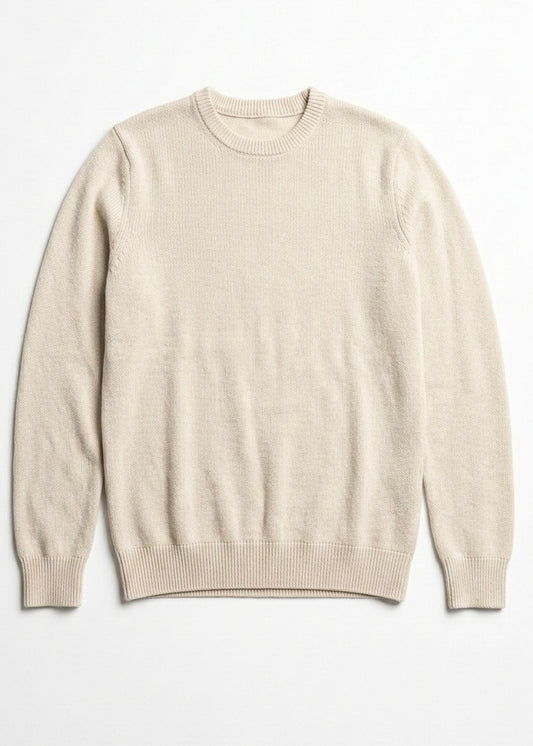knitted beige sweater