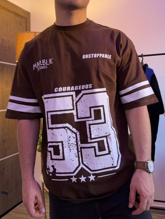 Vintage '53 Graphic Oversized Tee - Brown {pre-Order}