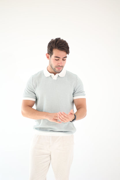 Cool Mint Knitted Polo