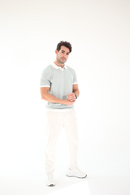 Cool Mint Knitted Polo