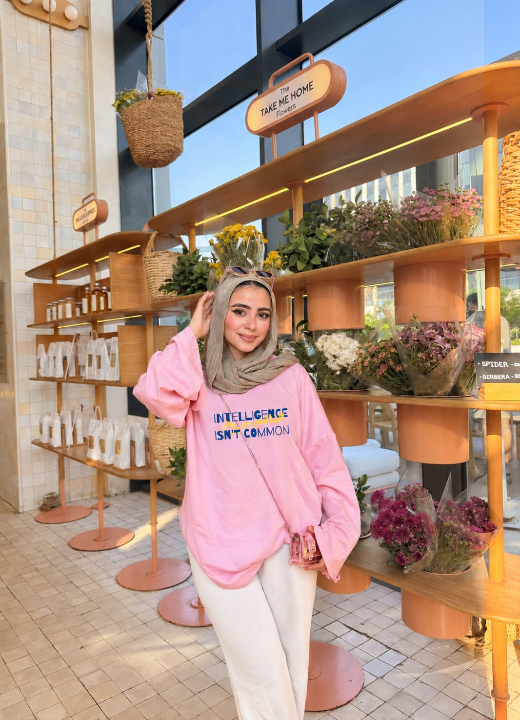 Oversized Pink Long Sleeve T-Shirt