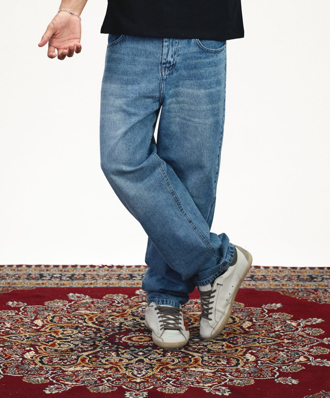 Baggy Denim Jeans - Ice Blue