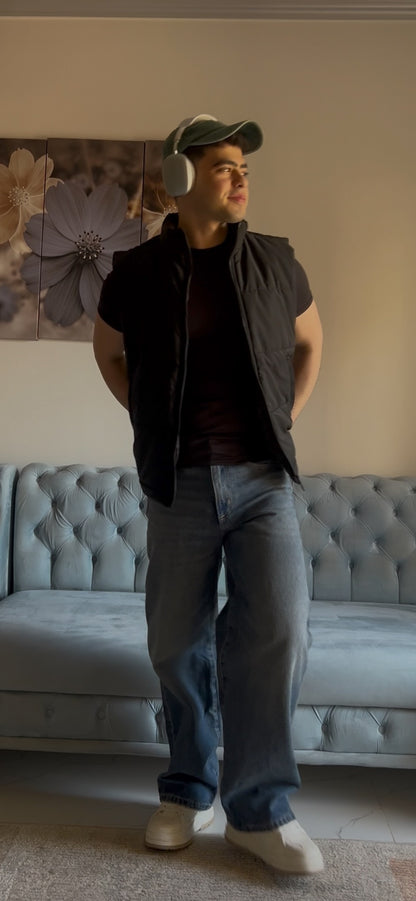 Essential Black Puffer Vest